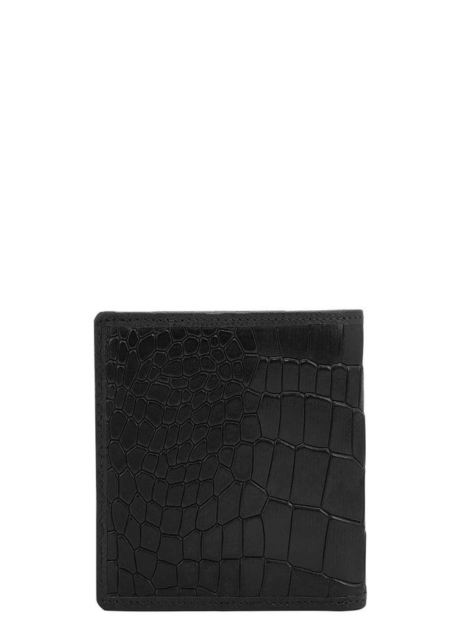 Da Milano RFID Protected Leather Wallet for Men with Card Slot - Black - Image 5